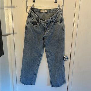 Hollister Blue Straight Leg Jeans Vintage StyleLow rise baggy